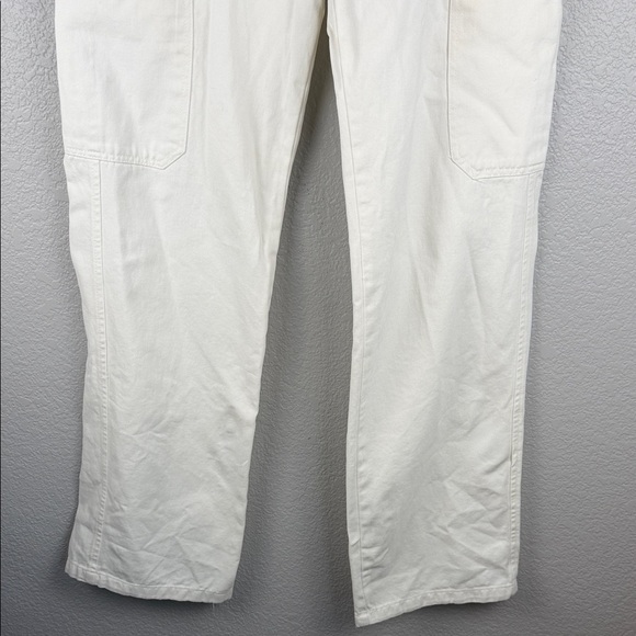 NWT Zara Women's Cream Wide Leg Cotton Pants, Size 2 - Picture 4 of 9
